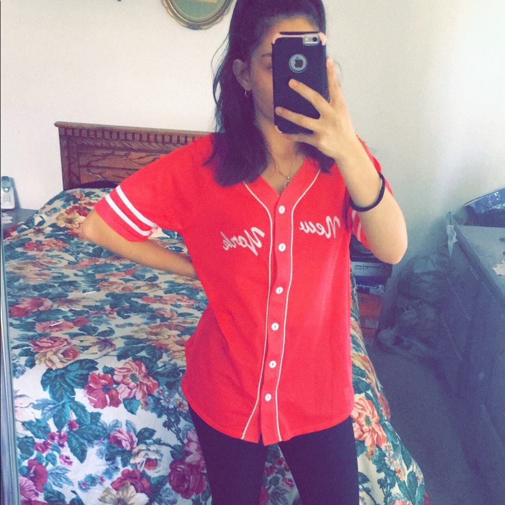 “NEW YORK” Pink Forever 21 Jersey